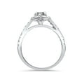 thumbnail image 2 of 3/4ct Cushion Halo Diamond Engagement Ring 14K White Gold, 2 of 3
