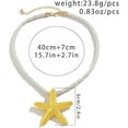 thumbnail image 4 of Yoyauz Starfish Necklace Earrings Set Women's Gold Starfish Necklace Beach Necklace Declaration Rope Necklace Starfish Stud Seastar Earrings Starfish Earrings Summer Clothing, 4 of 6