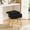 Black, variant on Greenstell Footstools Ottoman Bench with Storage, 15.5”L x 11.6”W x 19.2”H Vanity Faux Fur Padded Stool with Coffee Table Padded Seat and Adjustable Feet for Makeup Bedroom Entryway, White