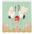 thumbnail image 3 of Ambesonne Feather Shower Curtain, Japanese Cranes Sunrise, 69"Wx75"L, Multicolor, 3 of 3