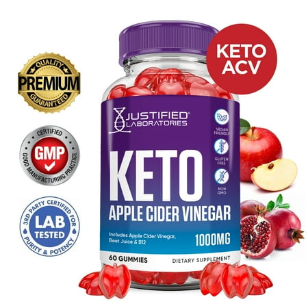 Keto ACV Gummies 1000MG Dietary Supplement 60 Gummys