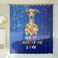 thumbnail image 3 of Autism Awareness Italian Greyhound Accept Understand Love Shower Curtain Greyhound Dog Lover Waterproof Bathroom Bathtub Curtain - 12003, 3 of 5
