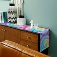 thumbnail image 3 of Colorful Tie Dye Table Runner Cotton Linen 90 Inch Holiday Dresser Scarves, Rainbow Ombre Abstract Pattern Art Tablerunner for Kitchen Coffee Dining Bedroom Living Room Dinner Scarf Décor 13''x90'', 3 of 9