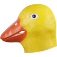 thumbnail image 4 of Máscara de Halloween de lujo Máscara de cabeza de pato Máscara de animal de látex Disfraz de pico de pato elegante, amarillo JAMW Sencillez, 4 of 5