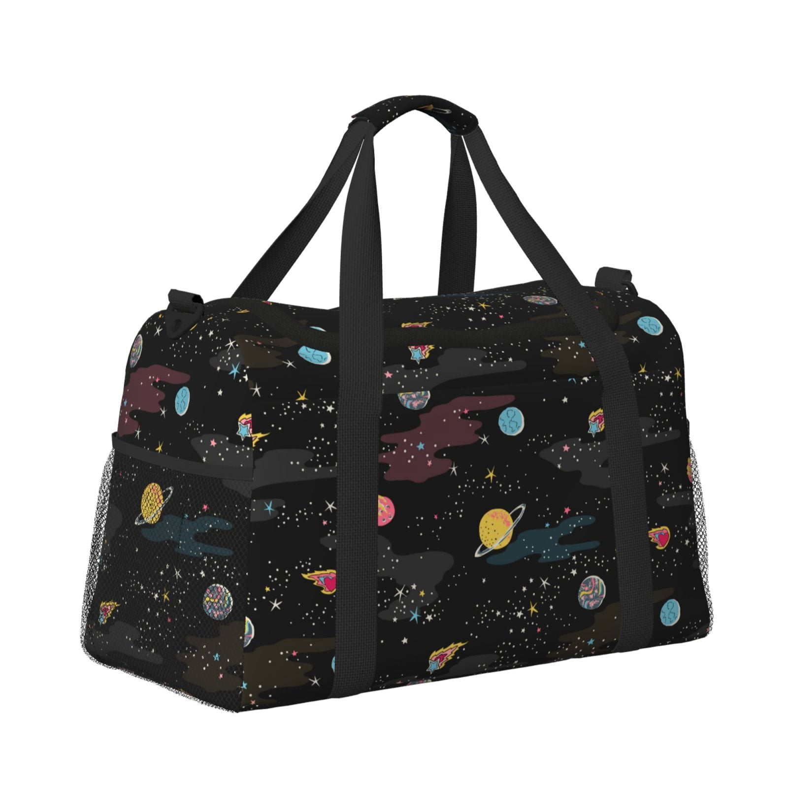 Fuzoiu Galaxy Print Travel Duffle Bag,Carry On Tote Bags,Duffel Bag,Sport Gym Bag, Hospital Bag for Labor and Delivery, Overnight Bag,Luggage Bag