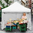 thumbnail image 3 of Patiojoy 10x10ft Pop up Tent, 4 Height Adjustment Folding Camping Tent with Awning White, 3 of 10