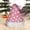 Christmas Pink Santa Head Holly Pattern, variant on Christmas Hat,Christmas Plaid Moose Bear Silhouette Santa Hats Xmas Hat Christmas Party Decorations Party HHats for Adults,15 X 11.6 Inches