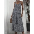 thumbnail image 2 of Summer Dresses For Women 2022 Spaghetti Strap Womens Dresses Floral Print Maxi Dress Alsol Lamesa, 2 of 6