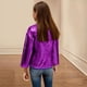 thumbnail image 5 of Chaquetas y abrigos casuales sin capucha de manga larga, abrigo de escenario, cárdigan brillante con estampado en caliente, top infantil sin botones y con cremallera, top infantil de poliéster, 5 of 6