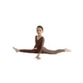 thumbnail image 4 of MSemis Full Body Catsuit Kids Girls One Piece Ballet Dance Gymnastic Leotard Brown 5-6, 4 of 7