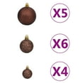 thumbnail image 3 of Charmma 61 Piece Christmas Ball Set with Peak and 150 LEDs Gold&Bronze, 3 of 7