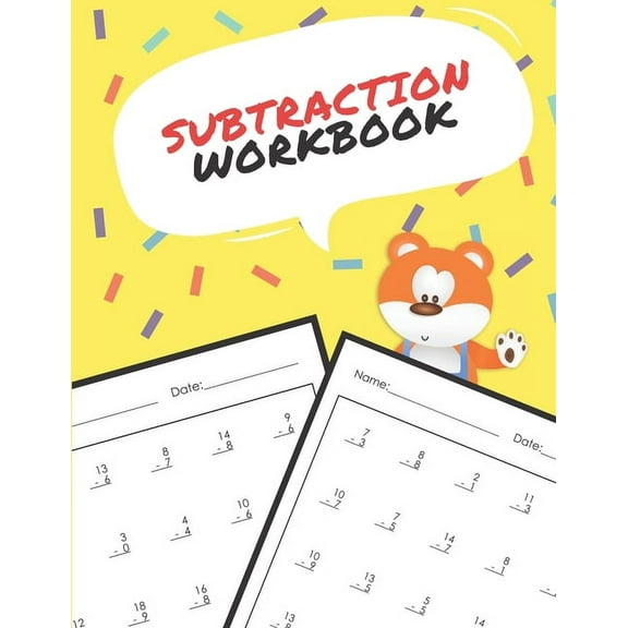Subtraction Workbook Subtraction Workbook: One Page A Day Math Single and Double Digit Subtraction Problem Workbook for Prek to 1st Grade Stu, Book 1, (Paperback)