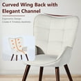 thumbnail image 3 of Homy Casa Modern Upholstered Accent Chair with Wood Legs, Comfy Reading Chair for Living Room, 3 of 9