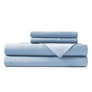 Hotel Sheets Direct 100% Bamboo Sheets - King Size Sheet and Pillowcase Set - Cooling, 4-Piece Bedding Sets - Light Blue