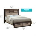 thumbnail image 2 of Glory Furniture Magnolia Full Bed in Gray and Brown, 2 of 3