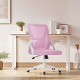 thumbnail image 4 of Javlergo Office Chair, Ergonomic Desk Chair Breathable Mesh Chair with Adjustable High Back Lumbar Support Flip-up Armrests, Executive Rolling Swivel Comfy Task Computer Chair, Pink, 4 of 6