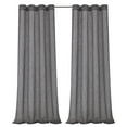 thumbnail image 4 of Kate Aurora 2 Pack Semi Sheer Grommet Top Window Curtains - 52 in. W x 84 in. L, Gray, 4 of 4