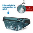 thumbnail image 4 of WATERFLY Unisex Large Capacity Lightweight Walking Travel Nylon Fanny Pack Waist Bag,Teal Blue, 4 of 5
