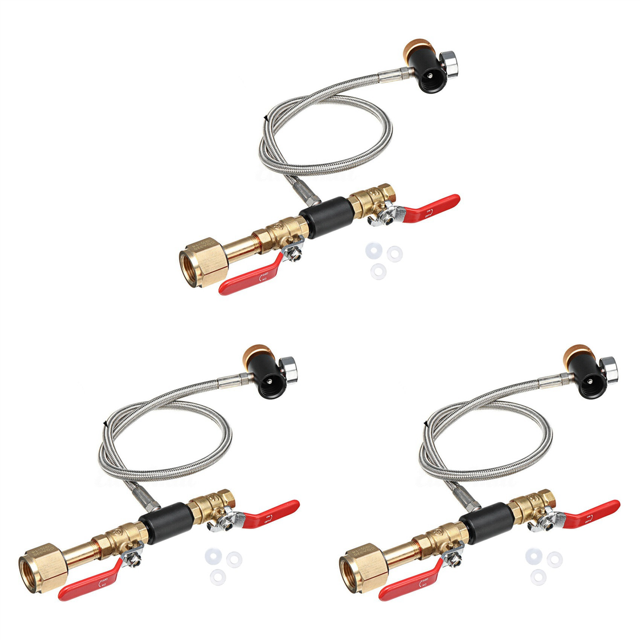 3X G1/2 CO2 Cylinder Refill Adapter Hose, CO2 Refill Station Connector Kit for Filling Soda Maker for Tank