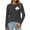 Dark Gray, variant on Tiweut Leisure T Shirts for Women Long Sleeve Crew Neck Flag Maple Leaf Print Loose Fit Classic Fit Ladies Tees Red