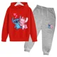 thumbnail image 3 of Conjunto de 2 piezas de sudadera y pantalones con estampado de dibujos animados de Disney Stitch para niños de 3 a 14 años, ropa deportiva informal para niños y niñas, 3 of 5