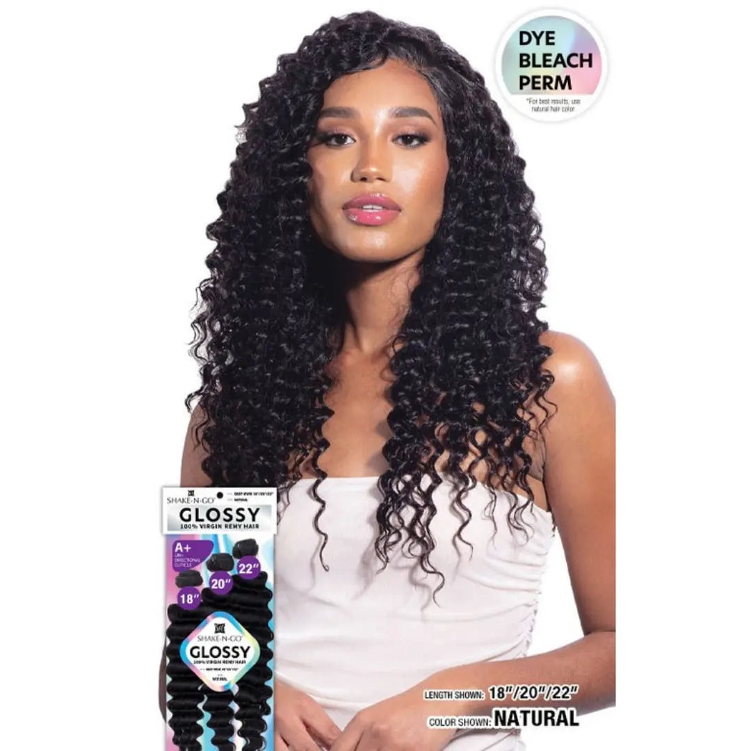 Shake N Go Glossy 100% Virgin Remy Hair Weave - DEEP WAVE