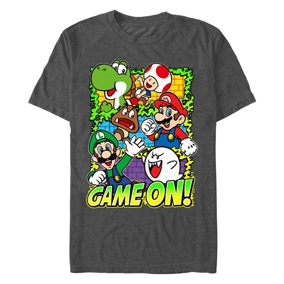 Men's Nintendo Super Mario Group Game On Graphic T-Shirt