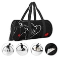 thumbnail image 3 of Balery French Bulldog Bolsa de Gimnasio para Mujeres y Hombres, Bolsa de Viaje Impermeable, Bolsa de Fin de Semana con Compartimento para Zapatos y Bolsillo Húmedo, 3 of 6