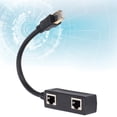 thumbnail image 4 of Ethernet Splitter, Practical Design Ethernet Cable Adapter Black Compact  For Homes For Broadband Connections For Offices, 4 of 8