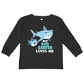 thumbnail image 3 of Inktastic My Big Sister Loves Me with Cute Sharks Boys or Girls Long Sleeve Toddler T-Shirt, 3 of 5