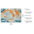 thumbnail image 2 of World Route Map - The System of the Flying Clippers - Vintage Airline Travel Poster by Richard Edes Harrison c.1947 - 8 x 12 inch Vintage Metal Tin Sign, 2 of 4