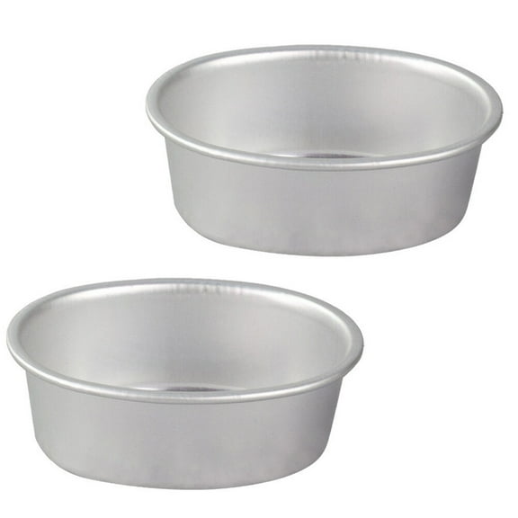 PAMINGONO 2Pcs Oval Cheesecake Pans Silver Aluminum Alloy Baking Supplies for Beginners Home Use
