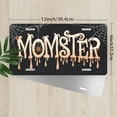 thumbnail image 2 of License Plate, Halloween "Momster" Word Art Decorative Front,Personalized Stainless Steel License Plate Cover For Men Women,12.2" X 6.2", 2 of 6