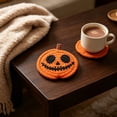 thumbnail image 5 of LNOGEUPG Halloween Woven Cotton Rope Jack O Lantern Trivet Mat, Skull Eye Big Grin Pumpkin Face Non-Slip Heat Resistant Pot Holder, Washable Spooky Themed Hot Dish Pad for Kitchen Dining Table, 5 of 6