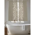 thumbnail image 4 of Japanese Sheer Curtains 72 Inch Length 2 Panels Set, Grey Simple Traditional Flowers Leaves Pattern Voile Window Treatment Rod Pocket Curtains Sheers Drapes for Bedroom/Living Room/Kitchen 52"x72"x2, 4 of 7