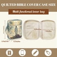 thumbnail image 7 of Xoenoiee Cross Mountain Print Quilted Bible Cover for Women Men, Zippered Organizer Bag for Study Supplies Accessories Journals Church Carrying Book Carrying Case with Handle, 7 of 7