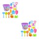 thumbnail image 1 of Greeniant Juego de agua divertido para niños - Juego de juguetes de playa coloridos e interactivos Accesorios de playa de plástico no tóxico Cubo encaje morado 2Conjunto, 1 of 6