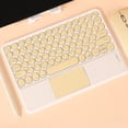 thumbnail image 5 of MesaSe Bluetooth Keyboard  Round Cap Design  Portable Wireless Keyboard with Touchpad for Android  PC  Tablet | Electronic Accessories Sale for Your Happy Life(Pink), 5 of 5