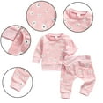 thumbnail image 5 of KYAIGUO Infant Girls 2PCS Sweatshirt Set Newborn Pullover Sweatshirt Pants Set Outfit Fall Winter Outfit for 3-24M, 5 of 5