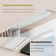 thumbnail image 3 of Double Row Ceiling Curtain Rails Heavy Duty Curtain Track With End Cap Style Design 3FT To 19 FT Sliding White Gold Curtain Tracks For Drapes, Room Dividers(White,2.40M/7.9FT), 3 of 7