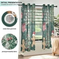 thumbnail image 3 of Yayeee Window Curtains Set of 2 for Living Room Light Filtering 63"x52", Red Christmas Gingerbread, 3 of 7