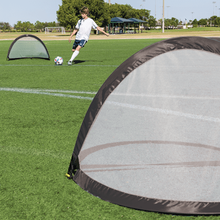 (3 pack) Umbro 3' x 2' Pop-up Soccer Goal Net Set - Portable 2 Goal Set with Carry Bag