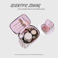 thumbnail image 4 of Bolsa de cosméticos AmbeAlla, grande, rosa, con portaescobillas para mujer, 4 of 7