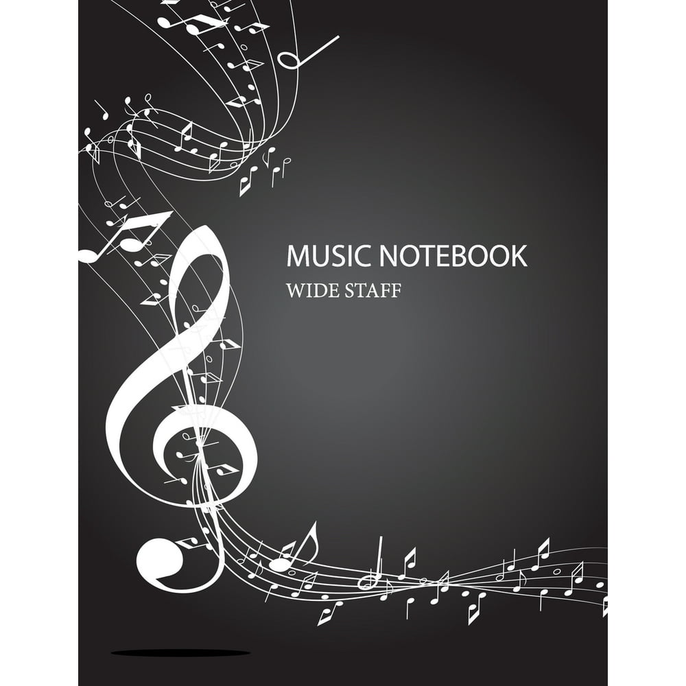 Music Notebook Wide Staff Standard Manuscript Paper Blank Sheet Song