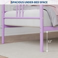 thumbnail image 4 of QinaQin Canapé-Lit Double en Métal, Sans Cadre Rabattable, Espace de Rangement en Dessous, Barres en Acier à Haute Résistance, Style Moderne, Convient à la Chambre Ou au Salon, 4 of 9