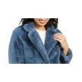 thumbnail image 2 of Apparis Womens Eloise Notch Collar Dress Faux Fur Coat Blue L, 2 of 3