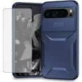thumbnail image 1 of KOMI Case for Pixel 8 Case, Google 8 Case with Tempered Glass Screen Protector and Slide Camera Cover, Non-Slip Heavy Duty Shockproof Phone Cover for Google Pixel 8A Blue, 1 of 5