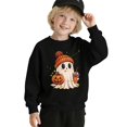 thumbnail image 2 of YunPes Halloween Cute Sweatshirt Boys Girls Casual Crewneck Pullover Fall Winter Kids Long Sleeve Graphic Tops 2-14 Years, 2 of 4