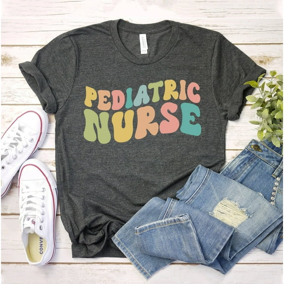 Pediatric Nurse T-shirt Peds Tee Shirts Shirt Christmas Gift Nursing School Top Rn For Icu Squad Future Appreciation