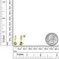 thumbnail image 6 of Gem Stone King 10K Yellow Gold Green Peridot and Lab Grown Diamond Stud Dangle Earrings for Women | 2.05 Cttw | Gemstone August Birthstone | Round 6MM, 6 of 6